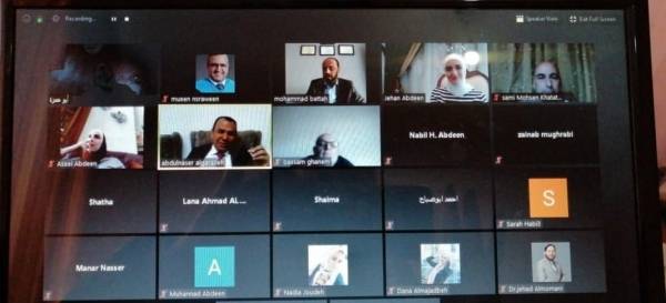 جامعة عمان العربية ناقشت اليوم  رسالة ماجستير عن بعد