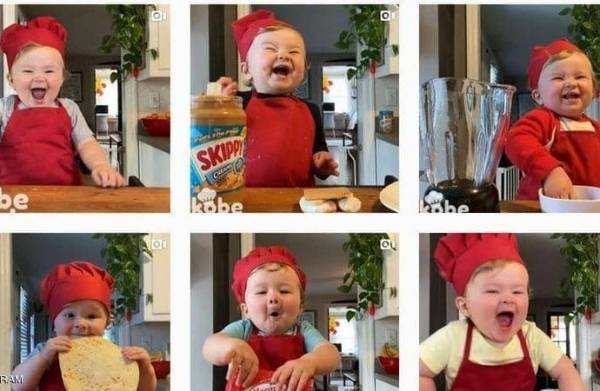 أصغر شيف.. عمره عام ويتابعه 1.4 مليون على إنستغرام