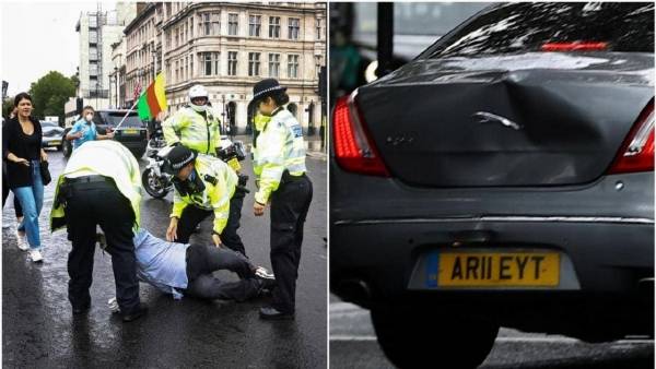 رئيس الوزراء البريطاني يتعرض لحادث سير أمام البرلمان