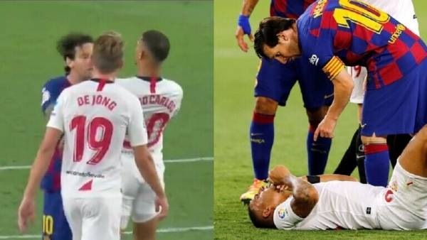 برشلونة يكشف سبب عدم طرد ميسي في مباراة إشبيلية