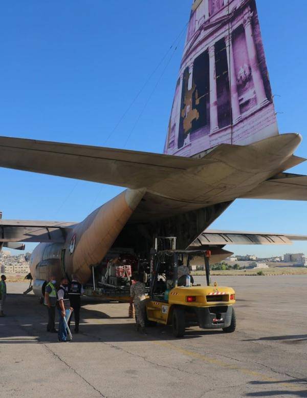 وصول طائرة المساعدات الطبية الأردنية الثالثة إلى لبنان ـ صور