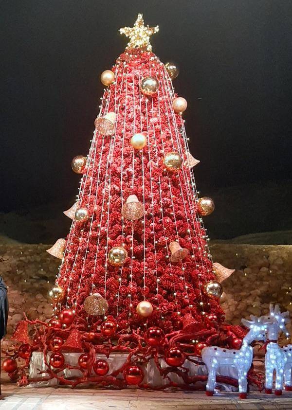 وزير السياحة يعلن اضاءة شجرة عيد الميلاد في المغطس