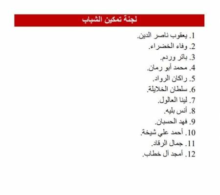 الإعلان عن أعضاء اللجان المنبثقة عن لجنة تحديث المنظومة السياسية