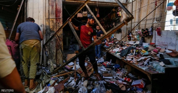 ليلة دامية في بغداد.. عشرات الضحايا في انفجار بسوق شعبي