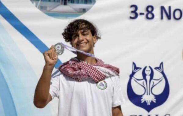 فضية للأردن في بطولة كأس العالم لسباحة الزعانف