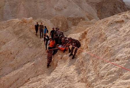 إنقاذ سائح سقط عن مقطع صخري في الكرك