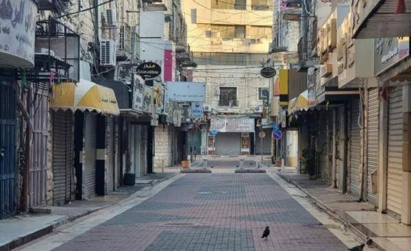 الاضراب الشامل يعمّ الضفة حدادا على أرواح شهداء نابلس