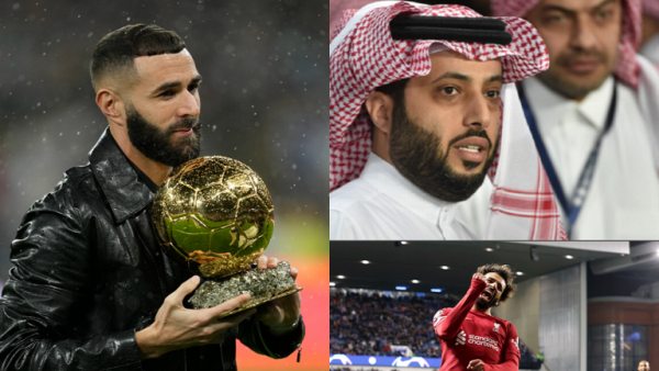 صلاح وبنزيما مفاجأة آل الشيخ في موسم الرياض (فيديو)