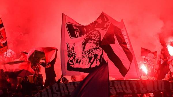 شاهد.. جماهير سان جيرمان تدعم فلسطين أمام فريق إسرائيلي