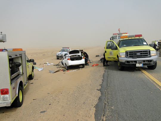 حادث سير يودي بحياة 3 أردنيين أثناء توجههم لأداء العمرة  أسماء