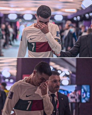 رونالدو حزين على الخروج ويشكر البرتغال وقطر