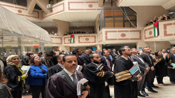 المحامين تتضامن مع فلسطين .. وقفة بالمحاكم الأردنية ودعم مادي وقانوني