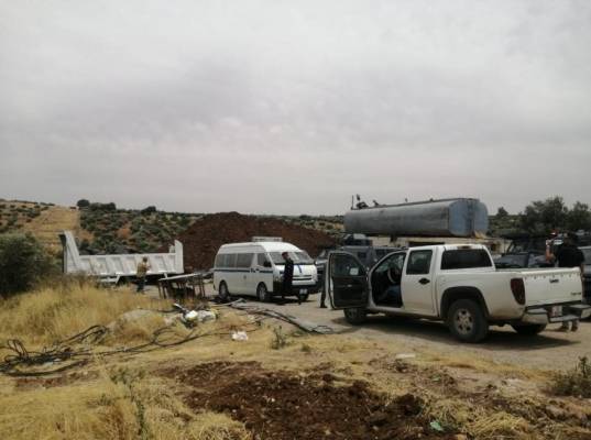 ضبط اعتداء على خط ناقل للمياه في جنوب عمان وردم بئر بإربد