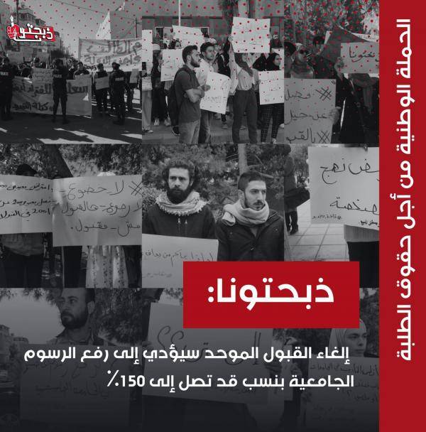 ذبحتونا تحذر من خطر إلغاء القبول الموحد: فكرة مرادفة لخصخصة الجامعات الرسمية