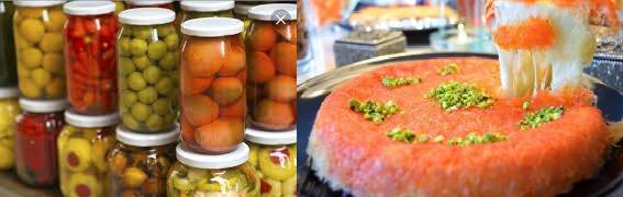 محل كنافة عريق يبيع مخللات وشطة