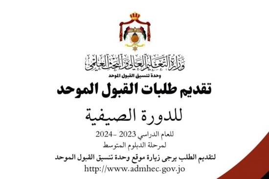 موعد تقديم طلبات الالتحاق في كليات المجتمع الرسمية لمرحلة الدبلوم المتوسط