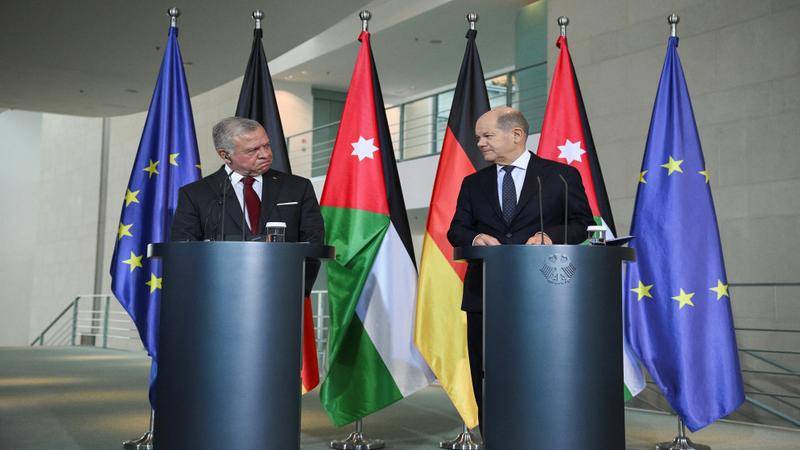 الملك من برلين: استقبال الأردن المزيد من اللاجئين خط أحمر