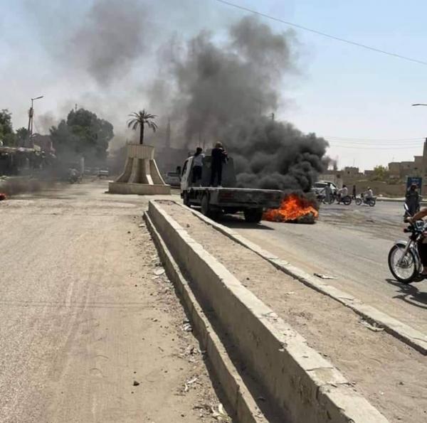 قصف قاعدة حقل العمر الأمريكية في سوريا ب 6 صواريخ