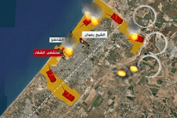 خريطة شاملة لتصدي المقاومة للاحتلال في غزة