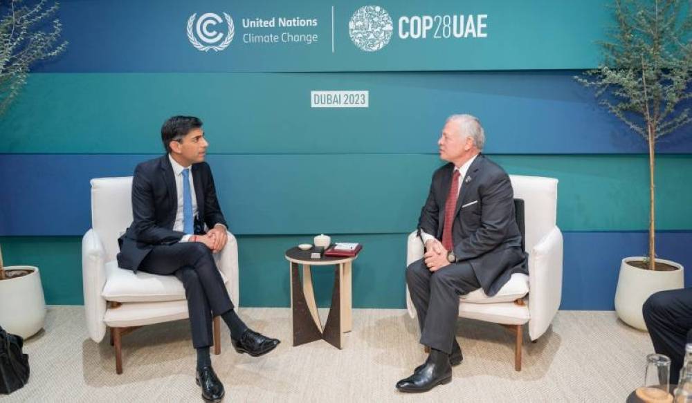 الملك يُحذر لدى لقائه سوناك من النتائج الكارثية لاستئناف العدوان على غزة