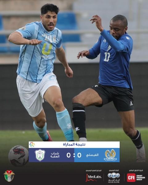 تعادل الفيصلي والعقبة في الدوري
