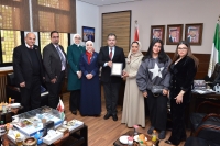 رئيس جامعة البترا يستقبل المستشار الثقافي البحريني