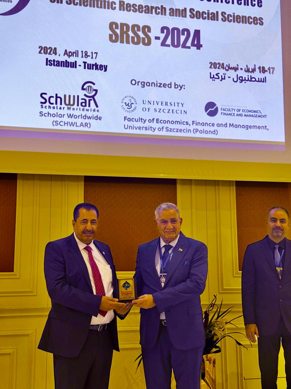 AlMarashdeh#44; the guest of honor at the Eighth International Conference for Scientific and Social Research in Istanbul