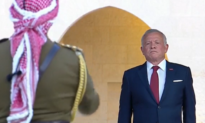 الملك يصل إلى قصر الحسينية لحضور حفل عيد الاستقلال الـ 78