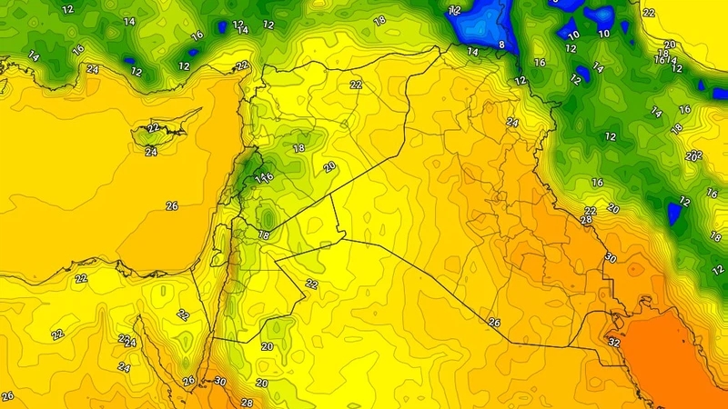 طقس بارد نسبياً ليلاً وفي الصباح الباكر مع ظهور السحب المنخفضة في عطلة نهاية الأسبوع