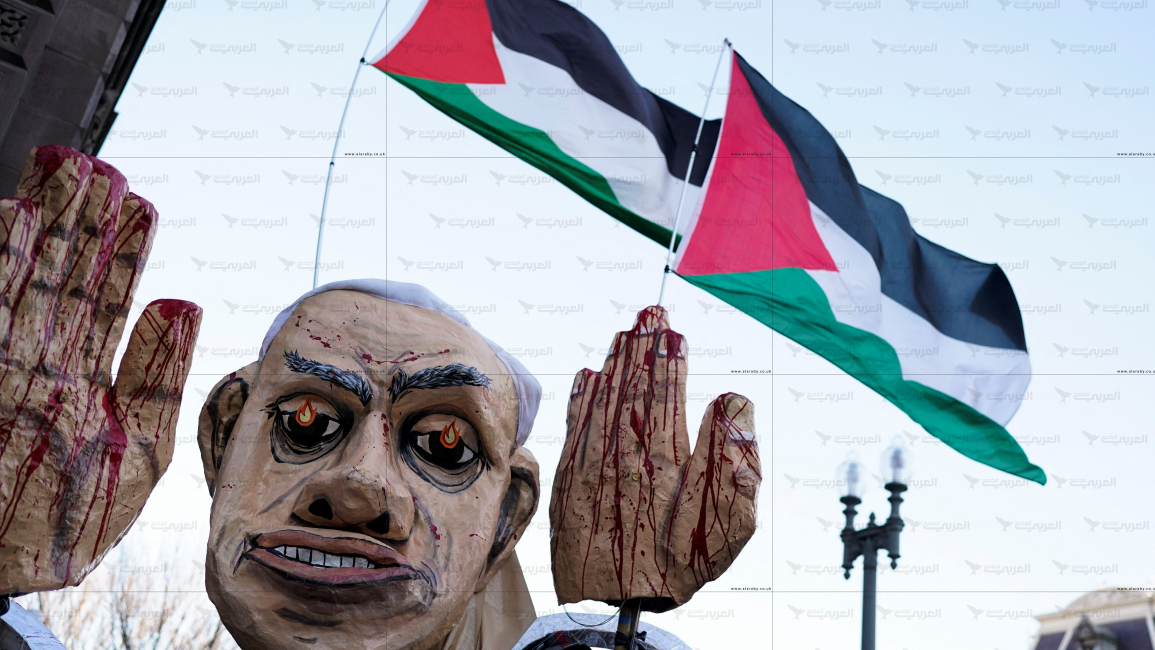 يهود يتظاهرون أمام البيت الأبيض احتجاجاً على زيارة نتنياهو