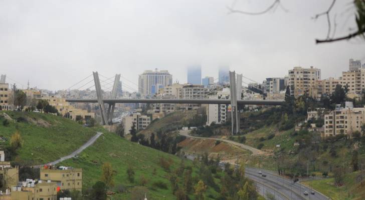 دخول تأثير الكتلة القطبية على الأردن و درجات الحرارة تهبط إلى ما دون الصفر المئوي