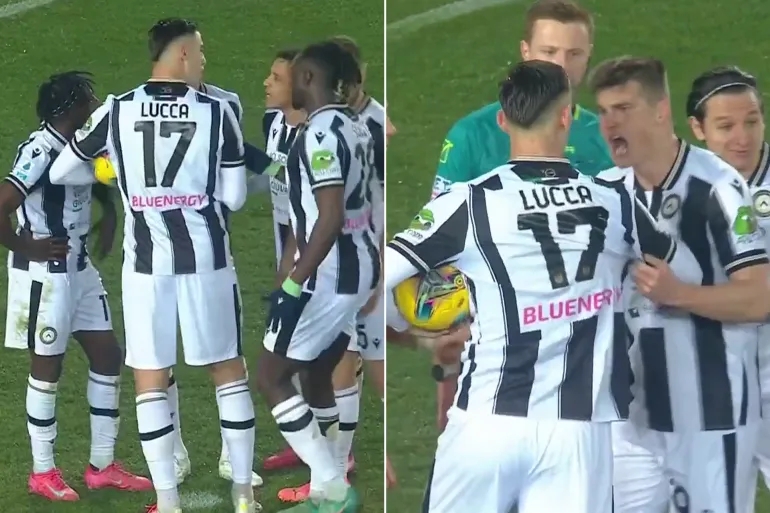 مشاجرة في الدوري الايطالي على ركلة جزاء