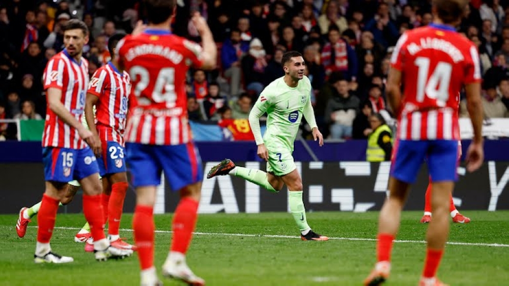 ريمونتادا لبرشلونة أمام أتلتيكو مدريد تعيده إلى الصدارة