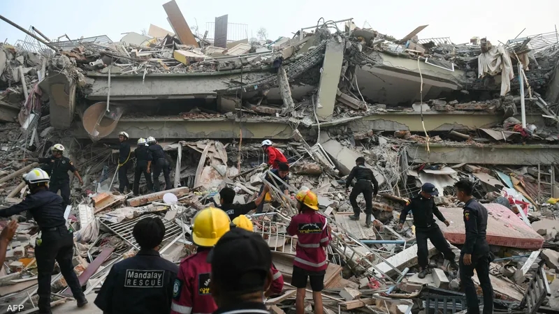 ارتفاع حصيلة قتلى الزلزال المدمر في ميانمار