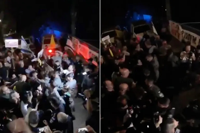 بالفيديو.. مشاهد من الاشتباكات بين المحتجين والشرطة الاسرائيلية في تل ابيب