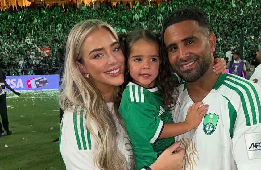 رياض محرز وزوجته يعلنان عن جنس مولودهما الجديد وسط أجواء عائلية مميزة .. فيديو