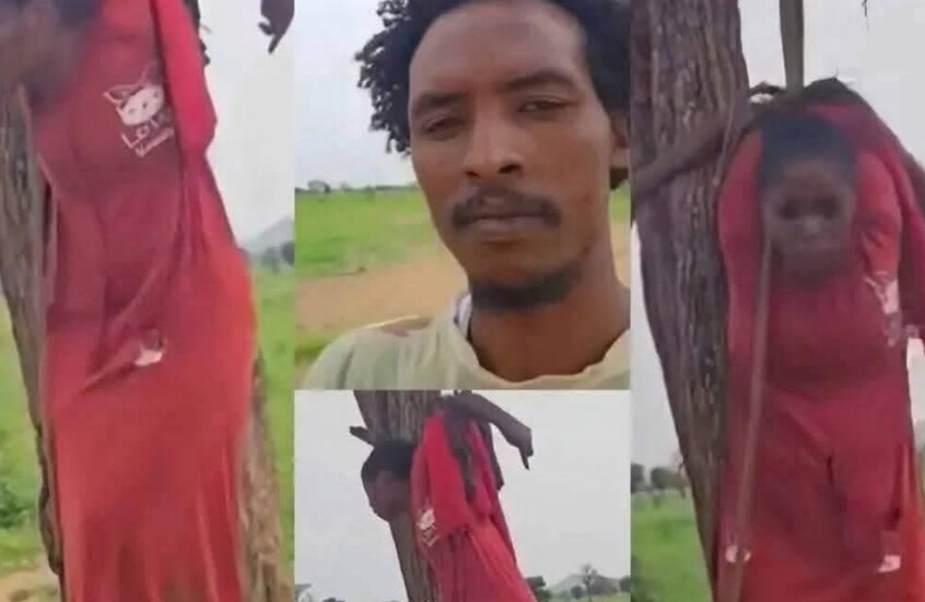 مكبلة الأطراف ومعلقة في شجرة.. قوات الدعم السريع تكشف حقيقة تورط أحد عناصرها في واقعة بشعة (فيديو)