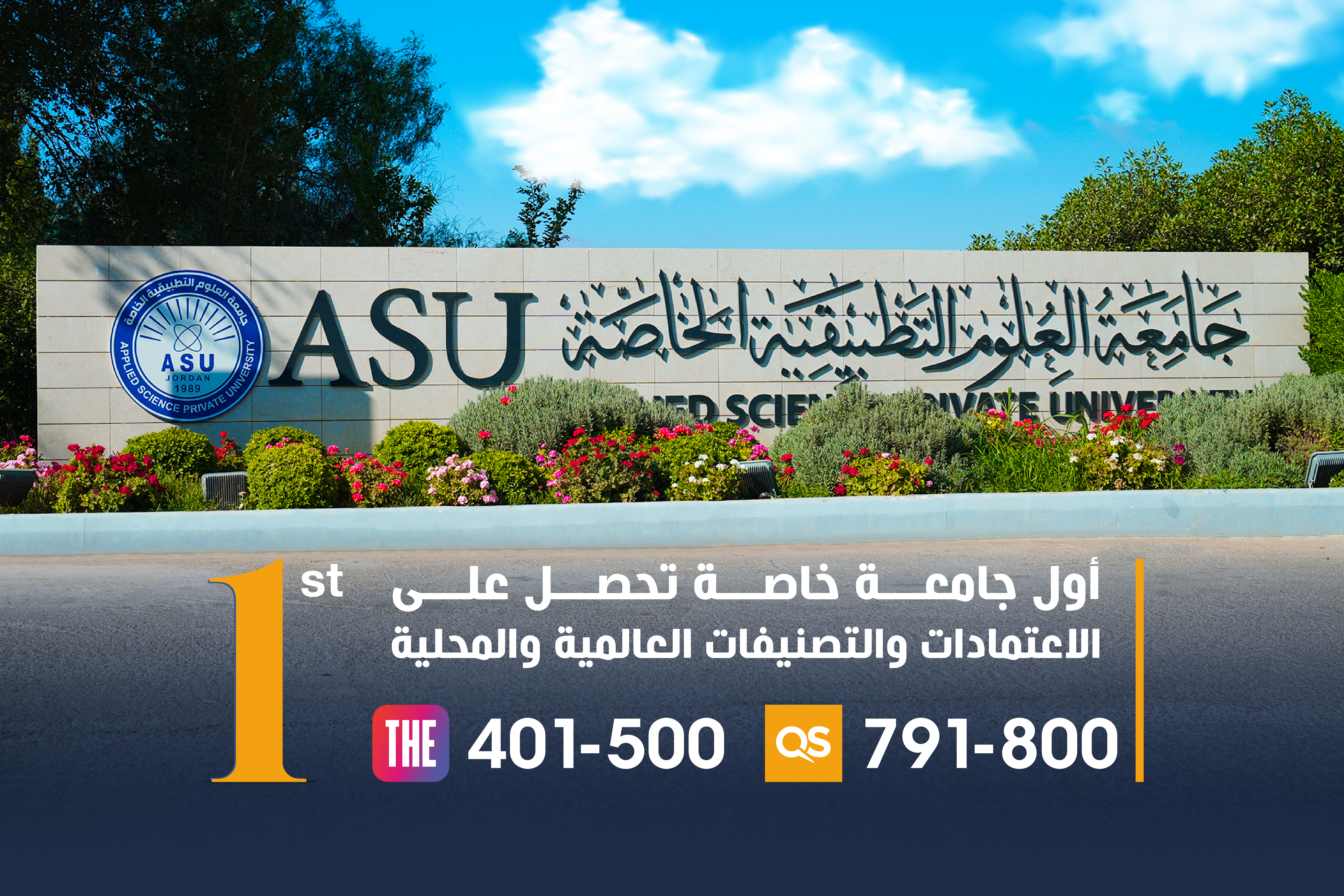 للعام الثاني على التوالي .. العلوم التطبيقية الأولى أردنياً وضمن أفضل 500 جامعة عالمياً في تصنيف التايمز 2026