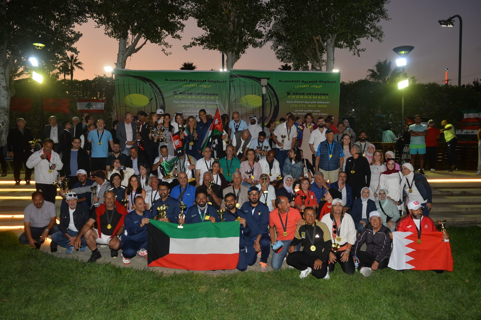 الأردن يتصدر العرب بـ24 كأسًا في البطولة العربية الخامسة لرواد التنس