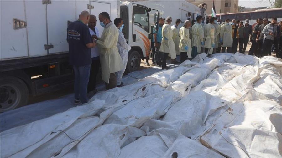 بدء دفن 54 جثمانا لفلسطينيين أعادتهم إسرائيل لغزة