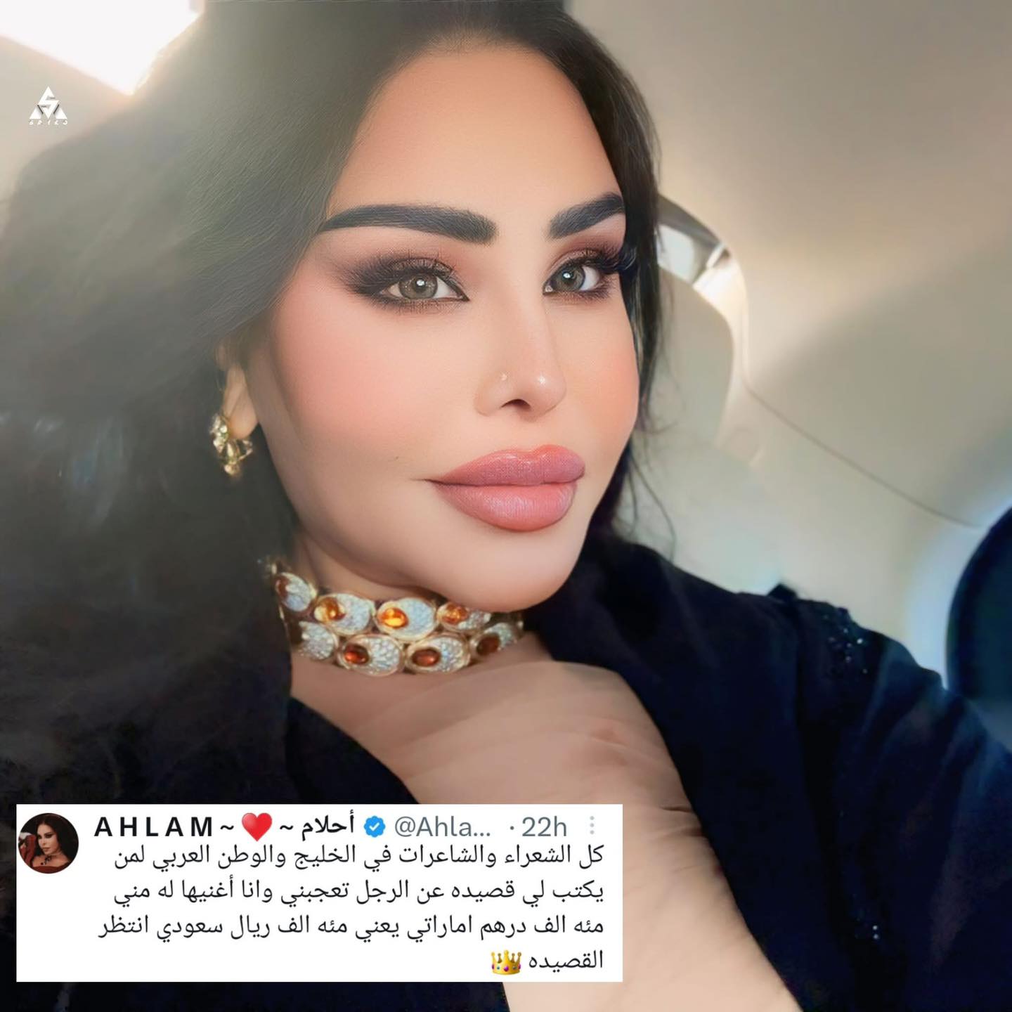 الفنانة السعودية احلام تعلن عن جائزة مالية لمن يكتب قصيدة