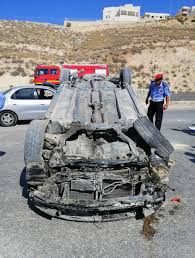 انباء ولية عن 3 إصابات بتدهور مركبة على طريق المفرق–الزرقاء