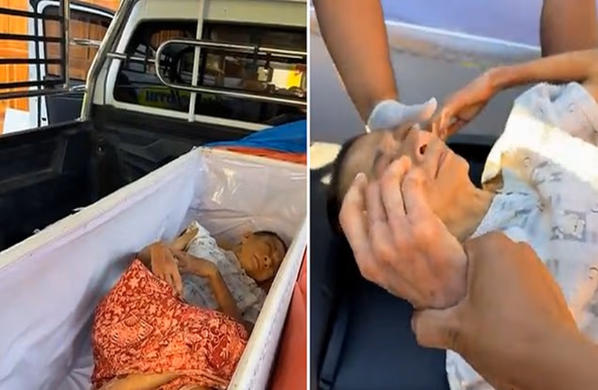 تايلندية تعود للحياة قبل دقائق من حرق جثمانها! (فيديو)