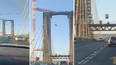 إسبانيا.. سقوط مرحاض متنقل من جسر على طريق مزدحم