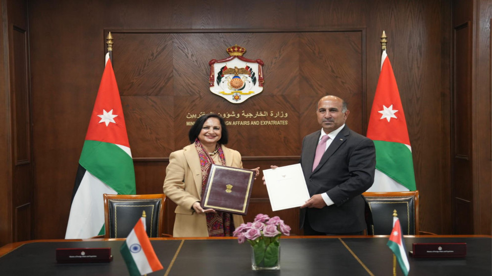 الأردن والهند يوقعان مذكرات تفاهم بعدة مجالات