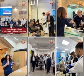 توزيع الهوت شوكلت على الموظفين والزوار في المستشفى التخصصي