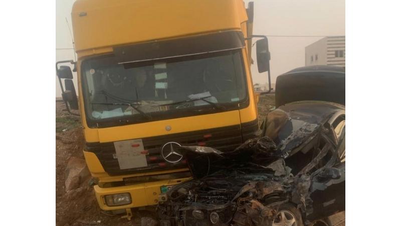 وفاة بحادث تصادم مروع بين قلاب ومركبة في المفرق